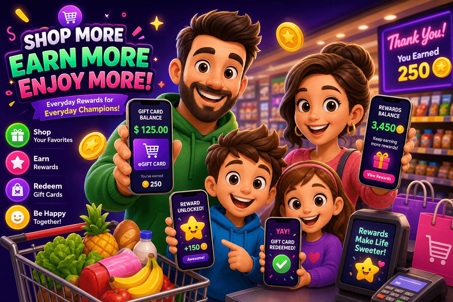 Gift card apps to cover your weekly groceries