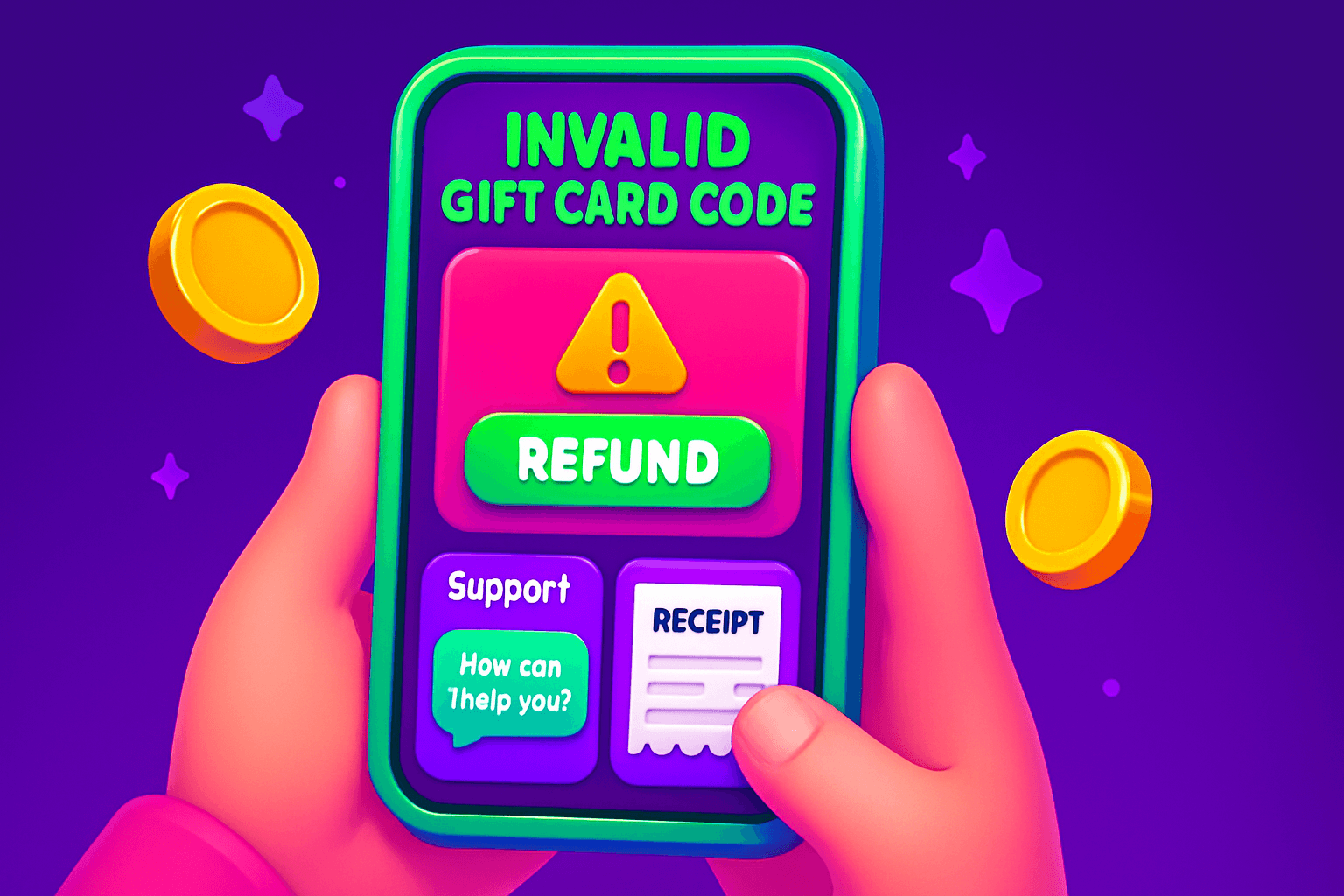 How to dispute a failed gift card code and request a refund