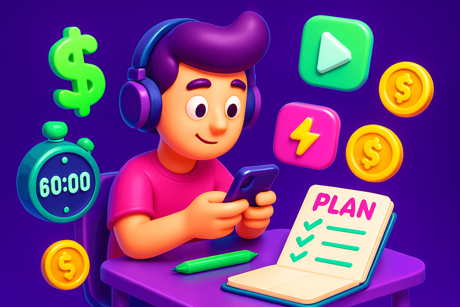One-hour-a-day routine to earn $100 a month