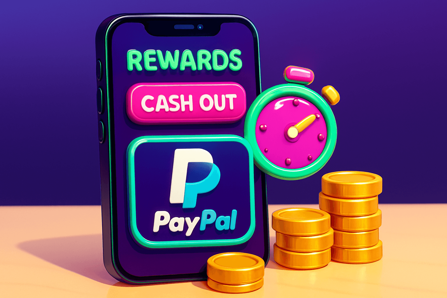 Quick test to compare PayPal reward apps by payout time