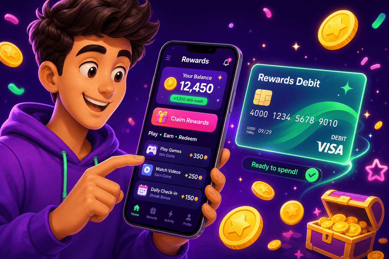 Reward apps that work with virtual debit cards