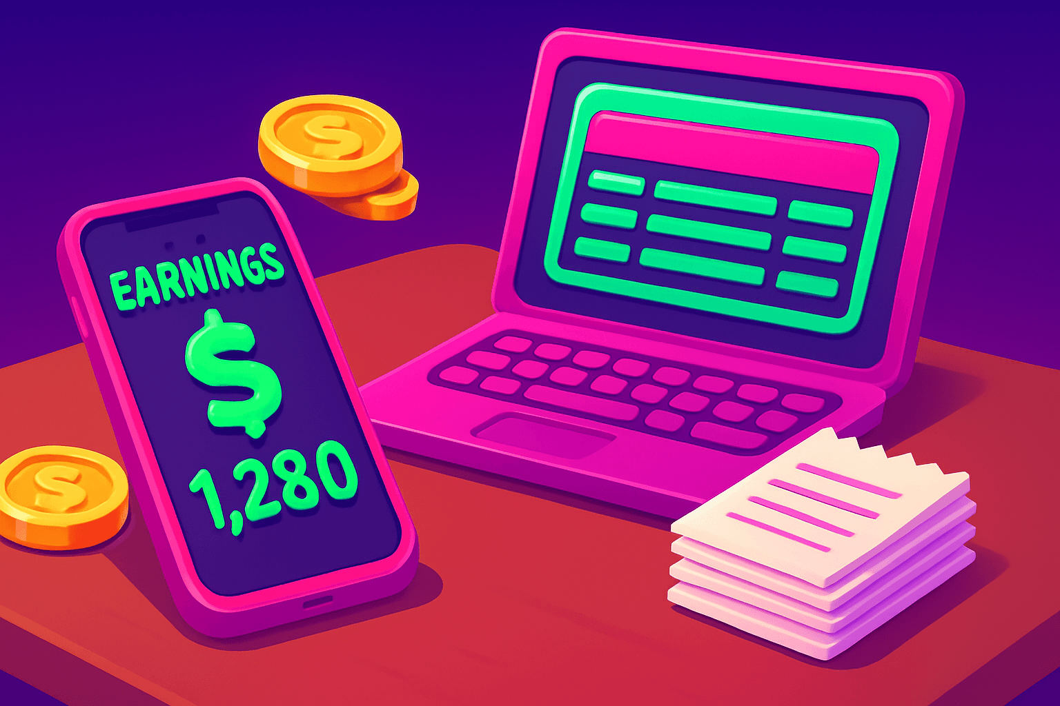 Track app earnings and prepare for tax season