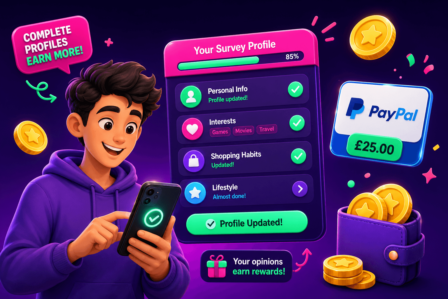 Update Your Survey Profile to Get Higher-Paying Invites