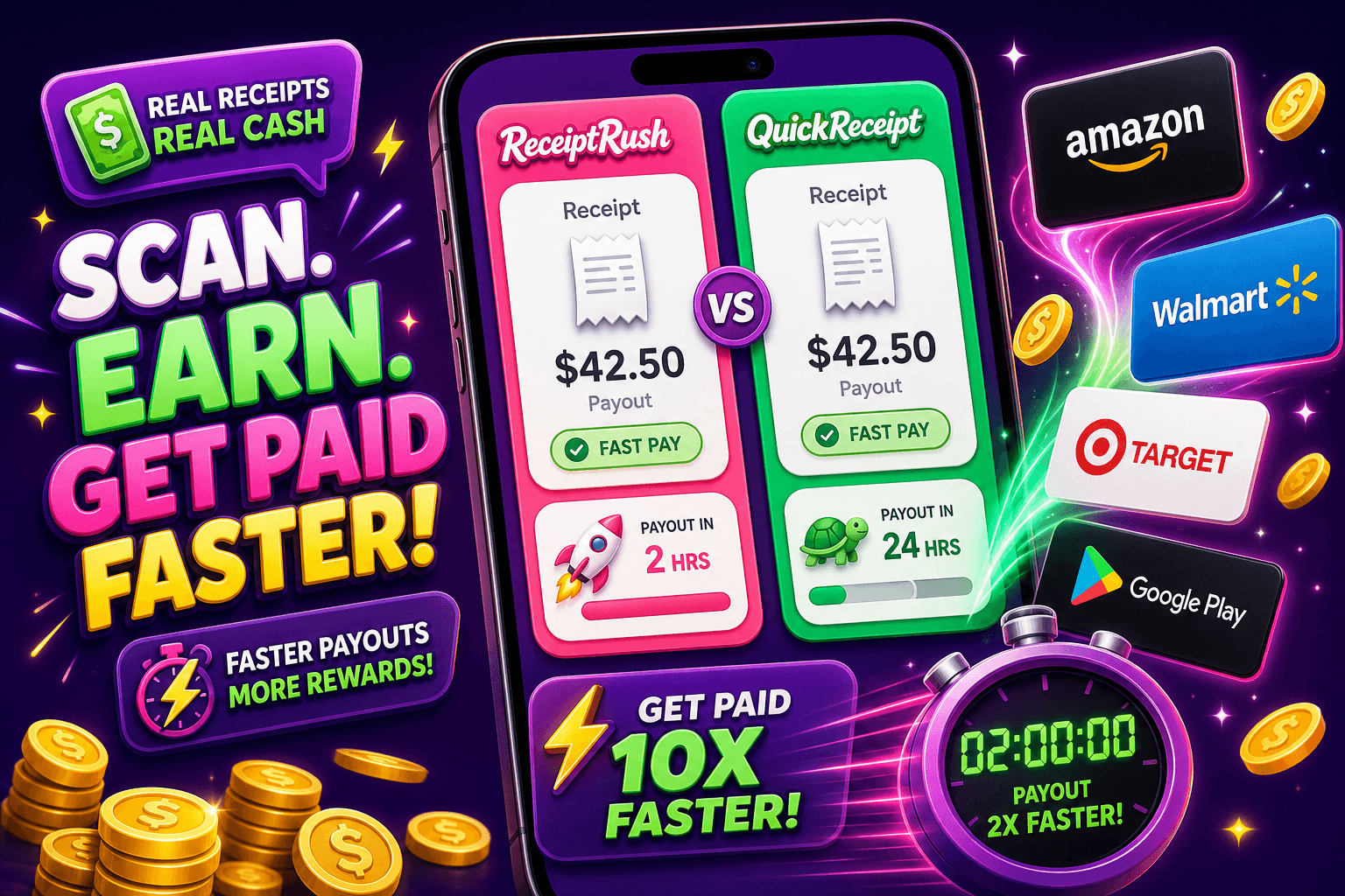 Pair receipt apps to speed up gift card payouts